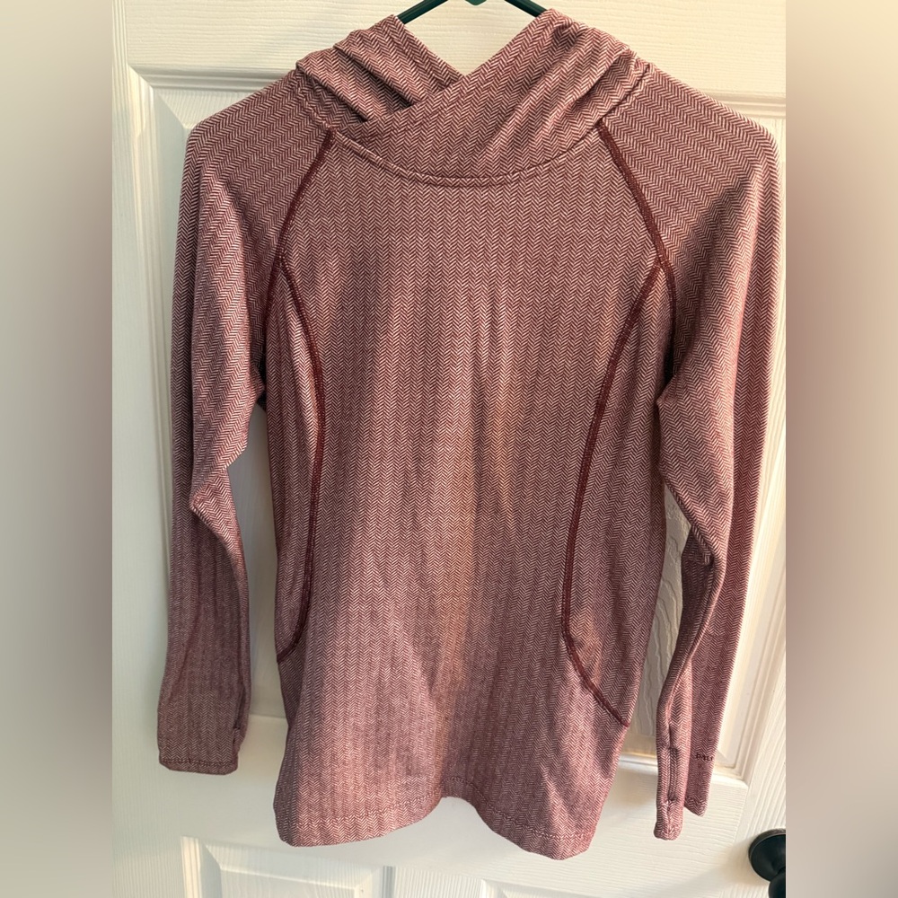 Patagonia Maroon Herringbone Long Sleeve